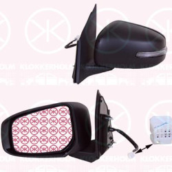 Mitsubishi Space Star Veidrodis, Left, for electric mirror adjustment, with indicator (LED), Heatable, Number of pins: 7, w/primer, Convex, 7632B789XA (MITSUBIS), 7632B811 (MITSUBIS)