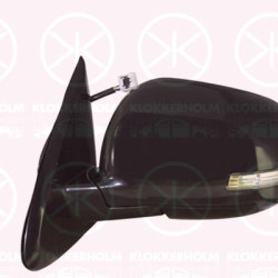 Mitsubishi Outlander Veidrodis, Right, Electronically foldable, for electric mirror adjustment, with indicator (LED), Number of pins: 9, Heatable, w/primer, Convex, 7632 B348 (MITSUBIS), 7632B348 (MITSUBIS)