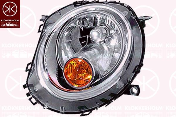 Headlight, H4, with motor for headlamp levelling, Left, Indicator Colour: yellow, Illuminance [lx]: 17.5, 2751263 (BMW), 63 12 2 751 263 (BMW)