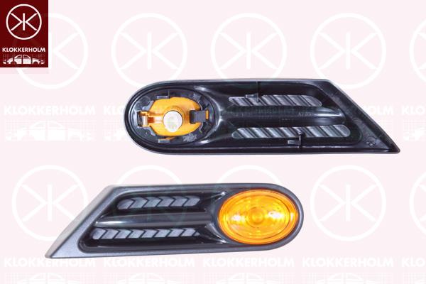 Direction Indicator, lateral installation, Left, yellow, 63 13 7 260 201 (BMW), 63137260201 (BMW)