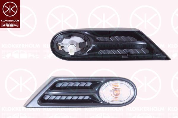 Direction Indicator, lateral installation, Left, white, 63 13 7 260 203 (BMW), 63137260203 (BMW)