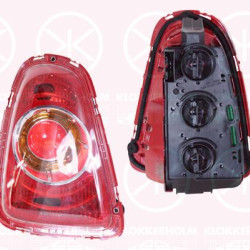 Tail Light Assembly, Left, Indicator Colour: yellow, with bulb holder, OLSA, 63 21 7 255 909 (BMW), 63217255909 (BMW)