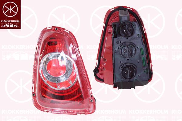 Tail Light Assembly, Left, Indicator Colour: white, with bulb holder, OLSA, 63 21 7 255 911 (BMW), 63217255911 (BMW)