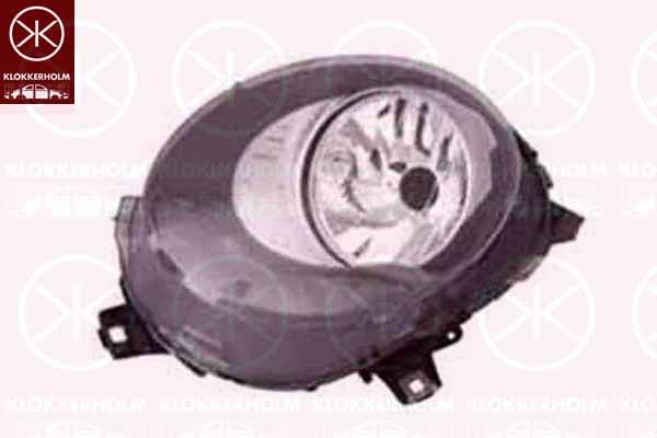 Headlight, Right, Illuminance [lx]: 10, H4, Indicator Colour: white, without lettering: MINI, with motor for headlamp levelling, Valeo, 63 11 7 298 312 (BMW), 63 11 7 401 602 (BMW)