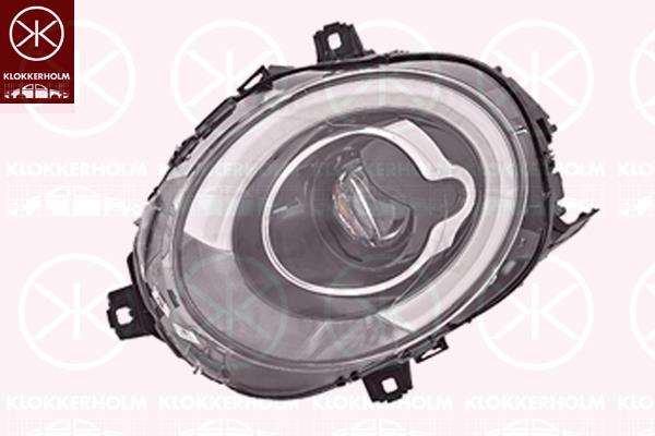 Headlight, Left, Illuminance [lx]: 17.5, LED, Housing Colour: black, without lettering: MINI, Valeo, 63 11 7 448 381 (BMW), 63117448381 (BMW)