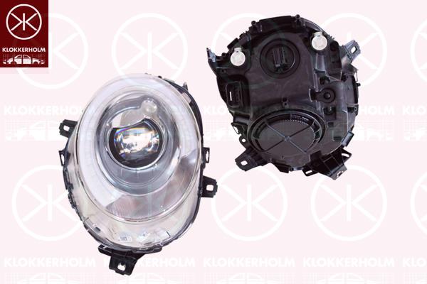 Headlight, Left, Illuminance [lx]: 17.5, LED, Housing Colour: black, without lettering: MINI, Valeo, 63 11 7 383 209 (BMW), 7 383 209 (BMW)