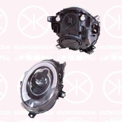 Headlight, Left, Illuminance [lx]: 17.5, LED, for vehicles with dynamic bending light, without lettering: MINI, Valeo, 63 11 7 383 215 (BMW), 7 383 215 (BMW)