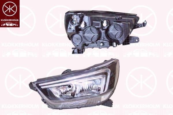 Headlight, Left, H7/HB3, with daytime running light (LED), with motor for headlamp levelling, 42520536 (OPEL), 42527649 (OPEL), 42551992 (OPEL), 42566560 (OPEL), 42589988 (OPEL), 42673058 (OPEL), 42698953 (OPEL)