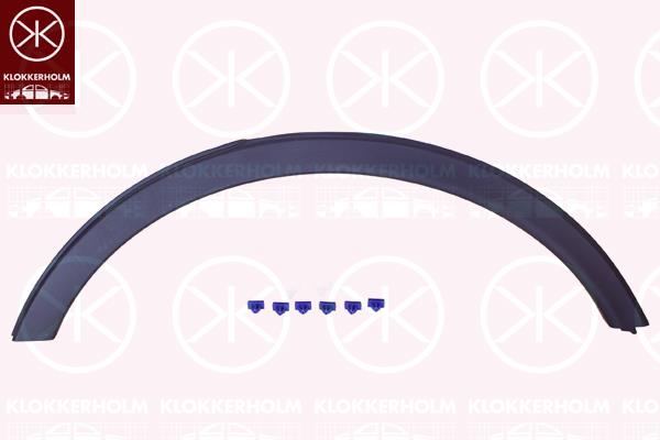 Flaring, wing, Plastic, Left Rear, black, 94532712 (OPEL)