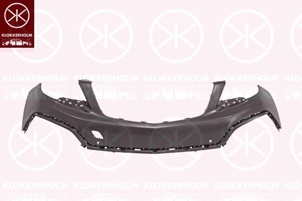 Bumper, with hole(s) for parking assistant system, Front, Upper section, black, 14 01 061 (OPEL), 14 01 088 (OPEL), 14 01 110 (OPEL), 95299247 (OPEL), 95350350 (OPEL)