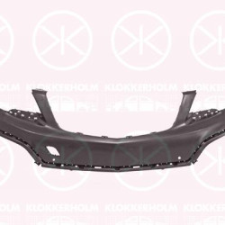 Bumper, with hole(s) for parking assistant system, Front, Upper section, black, 14 01 061 (OPEL), 14 01 088 (OPEL), 14 01 110 (OPEL), 95299247 (OPEL), 95350350 (OPEL)