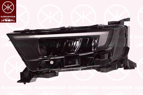 Headlight, Right, LED, with lettering, with motor for headlamp levelling, Valeo, 9837331580 (PEUGEOT), 9837331580 (OPEL)