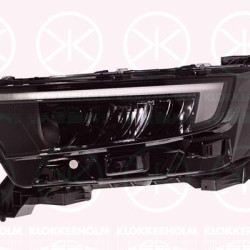 Headlight, Right, LED, with lettering, with motor for headlamp levelling, Valeo, 9837331580 (PEUGEOT), 9837331580 (OPEL)