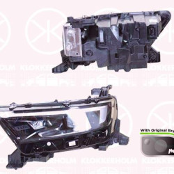 Headlight, Right, LED, Light Design: Matrix, with lettering, with motor for headlamp levelling, Valeo, 1675887880 (PEUGEOT), 1675887880 (OPEL)