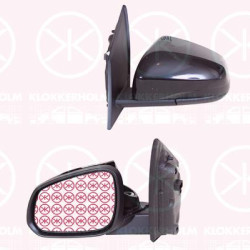 Exterior Mirror, Left, for electric mirror adjustment, w/primer, Heatable, Number of pins: 5, Convex, 1426748 (OPEL), 1428694 (OPEL), 42518481 (OPEL), 42518481 (CHEVROLE), 95410515 (OPEL), 95410515 (CHEVROLE), 95410519 (OPEL)