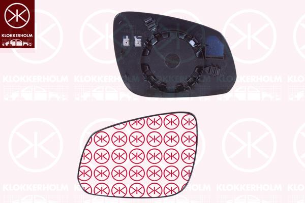 Mirror Glass, exterior mirror, Left, Heatable, Convex, 1426745 (OPEL), 95410517 (OPEL), 95410517 (CHEVROLE)