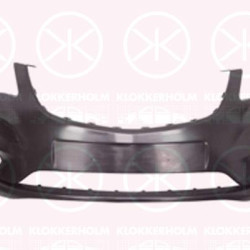 Bumper, Front, with hole(s) for fog lights, black, Smooth, 14 01 184 (OPEL), 42418315 (OPEL), 94514484 (OPEL)