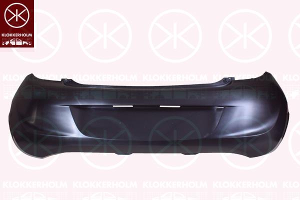 Bumper, Rear, black, 14 04 718 (OPEL), 14 04 728 (OPEL), 42346897 (OPEL), 94506861 (OPEL)