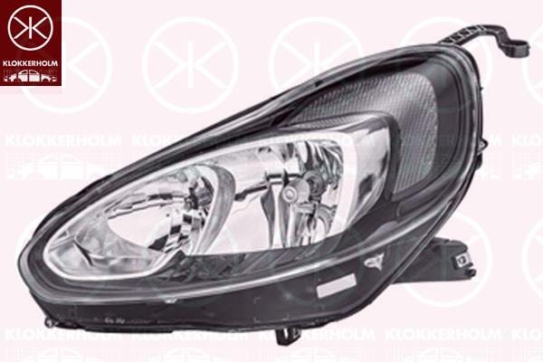 Opel Adam Priekinis žibintas, Left, H7/H1, with daytime running light (LED), with motor for headlamp levelling, Visteon, 1216931 (OPEL), 13354576 (OPEL), 13394818 (OPEL), 39015506 (OPEL)