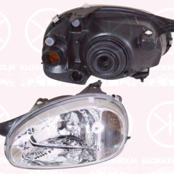 Headlight, H4, for vehicles with headlight levelling, Depo, Crystal clear, Right, Illuminance [lx]: 12.5, 90444785 (OPEL)