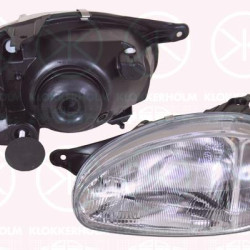 Headlight, H4, for vehicles without headlight levelling, T.Y.C, Right, Illuminance [lx]: 12.5, 12 16 489 (OPEL), 90444787 (OPEL)