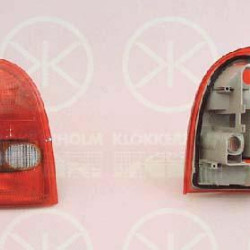 Tail Light Assembly, 3-drs, with front fog light, without bulb holder, Left, 12 22 025 (OPEL), 90444141 (OPEL)