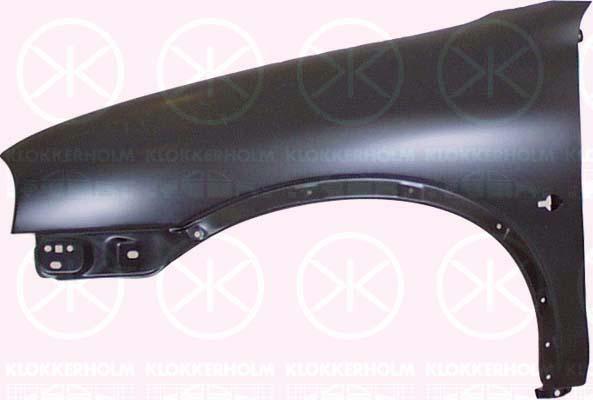 Wing, Left Front, with hole for direction indicator, 11 01 136 (OPEL), 90387074 (OPEL)