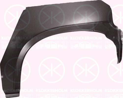 Quarter Panel, 3-drs, Wheel Arch Border, Repair Panel, Left Rear, Outer section, 