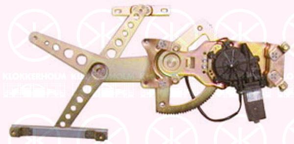 Window Regulator, 4-dr, with electric motor, with comfort function, Electric, Left Front, 09196410 (OPEL), 51 40 039 (OPEL), 51 40 089 (OPEL), 93186826 (OPEL)