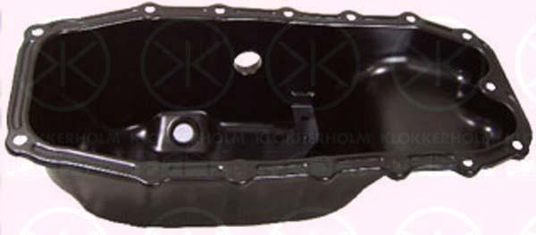 Oil Sump, with bore for oil-level sensor, Steel, 06 52 063 (OPEL), 652063 (OPEL), 93177276 (OPEL)