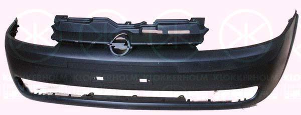 Bumper, Partial primed, Front, with holes for trim/protective strip, 14 00 287 (OPEL), 93174597 (OPEL)