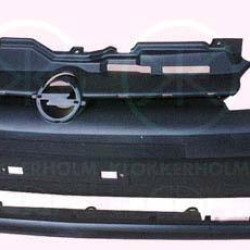 Bumper, Partial primed, Front, with holes for trim/protective strip, 14 00 287 (OPEL), 93174597 (OPEL)