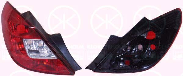 Tail Light Assembly, 5-drs, without bulb holder, Left, 12 22 138 (OPEL), 12 22 534 (OPEL), 93189098 (OPEL), 93190950 (OPEL)