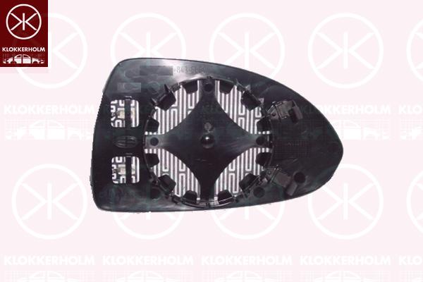 Mirror Glass, exterior mirror, Convex, Heatable, Right, 13187628 (OPEL), 14 26 554 (OPEL)