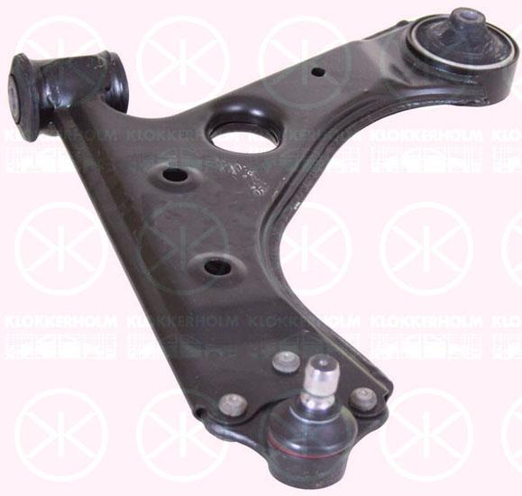 Control/Trailing Arm, wheel suspension, Front Axle Right, with ball joint, Control Arm, Cone Size [mm]: 16, 0000051783056 (FIAT), 0000051895366 (FIAT), 0000055703231 (FIAT), 0000055703627 (FIAT), 3521 S6 (DS), 3521 S6 (CITROEN), 51783056 (FIAT), 53 52 038 (OPEL), 55703231 (OPEL), 55703231 (FIAT), 55703627 (FIAT)