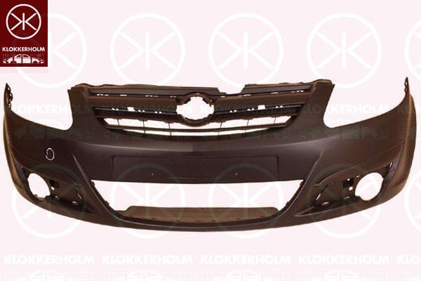 Bumper, w/primer, Front, not for trim level: OPC, 64 00 629 (OPEL), 93189721 (OPEL)