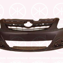 Bumper, w/primer, Front, not for trim level: OPC, 64 00 629 (OPEL), 93189721 (OPEL)