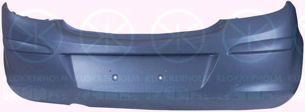 Bumper, w/primer, 3-drs, Rear, not for trim level: Sport, GSI, XSI, SRI, 13179893 (OPEL)