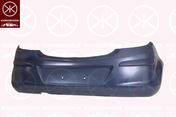 Bumper, w/primer, 5-drs, Rear, not for trim level: Sport, GSI, XSI, SRI, 13179916 (OPEL), 14 04 558 (OPEL)