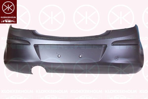 Bumper, w/primer, 5-drs, Rear, Trim Level: Sport, GSI, XSI, SRI, 13242158 (OPEL), 14 04 243 (OPEL)