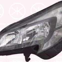 Headlight, Left, Illuminance [lx]: 20, H7/H7, with daytime running light, with motor for headlamp levelling, 12 16 849 (OPEL), 13381335 (OPEL), 39108222 (OPEL)