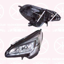 Headlight, Right, Illuminance [lx]: 20, H7/H7, with daytime running light (LED), with motor for headlamp levelling, Hella, 12 16 861 (OPEL), 13381344 (OPEL), 39108227 (OPEL)