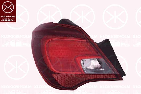 Tail Light Assembly, 5-drs, without bulb holder, Right, 1222566 (OPEL), 13454497 (OPEL), 39090648 (OPEL)