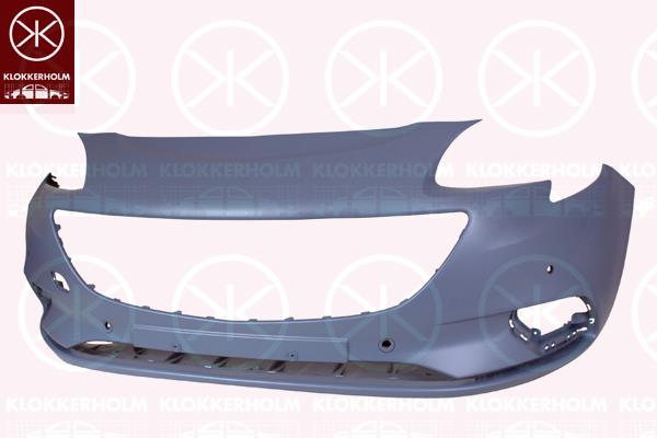 Bumper, w/primer, Front, with hole(s) for parking distance control, Number of bores: 4, not for trim level: OPC, 13399235 (OPEL), 14 01 149 (OPEL), 39003566 (OPEL), 39014305 (OPEL), 39059636 (OPEL)