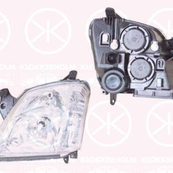 Headlight, Left, Illuminance [lx]: 20, H7/H1, without bulb holder, for vehicles with headlight levelling, Valeo, 12 16 153 (OPEL), 93175364 (OPEL)