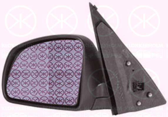 Exterior Mirror, w/primer, for electric mirror adjustment, Convex, Heatable, Right, Number of pins: 5, 13148955 (OPEL)