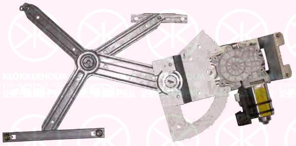 Window Regulator, with electric motor, Electric, Left Front, 01 40 299 (OPEL), 51 40 093 (OPEL), 93174242 (OPEL), 93186830 (OPEL)