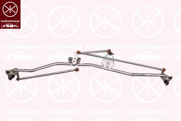 Wiper Linkage, Front, Set, for left-hand drive vehicles, 1274058 (OPEL), 23003808 (OPEL)