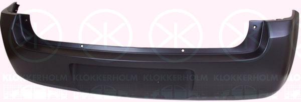 Bumper, w/primer, Rear, black, 14 04 311 (OPEL), 93176090 (OPEL)