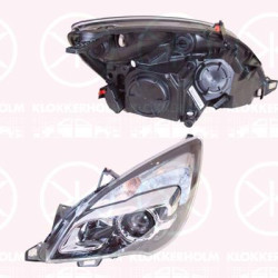 Headlight, Left, LED, with dynamic bending light, with motor for headlamp levelling, with daytime running light (LED), Varroc, 1216803 (OPEL), 13372333 (OPEL)